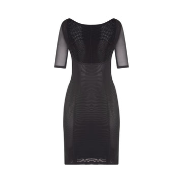 SW108 Powermesh Open Bust Short Sleeved Shaping Slip